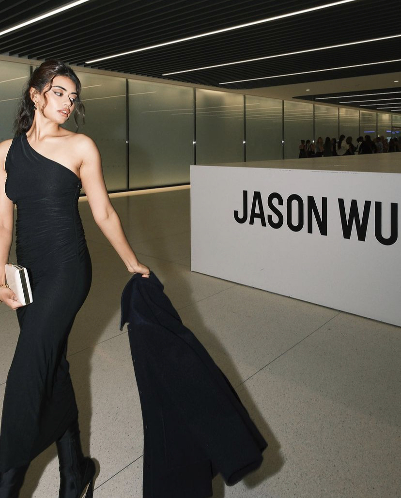 Actress Megann Suri for New York Fashion Week Jason Wu fashion show
