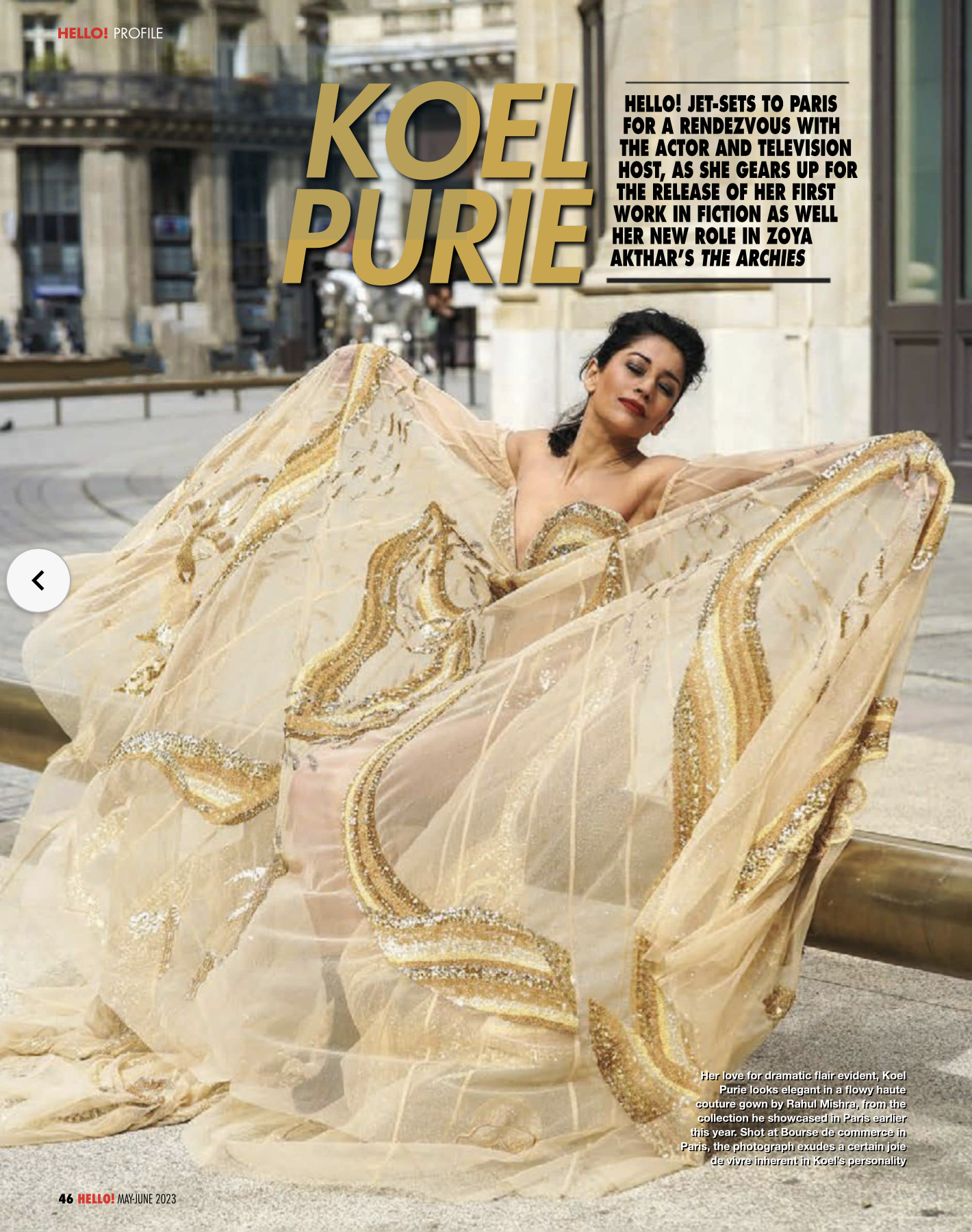 Actress Koel Purie editorial for Hello Mag India